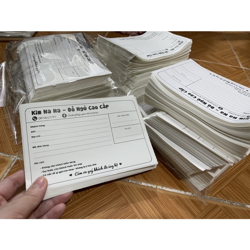 Xấp100 Tem vận chuyển in sẵn 10x15cm thiết kế theo yêu cầu có keo dính bóc ra dán ngay. Hóa đơn nhiệt IN SẴN 10*15cm
