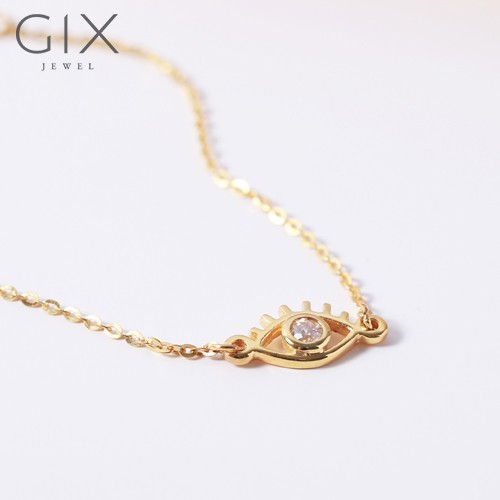 Lắc tay bạc nữ hình con mắt đính đá Gix Jewel LT10