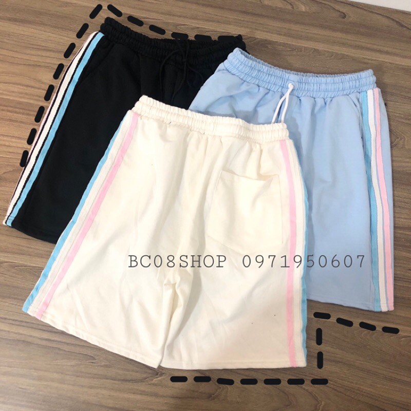 Quần Short Nữ 3 Sọc Thun Unisex Phối Dây Màu Ulzzang BC150 | BigBuy360 - bigbuy360.vn