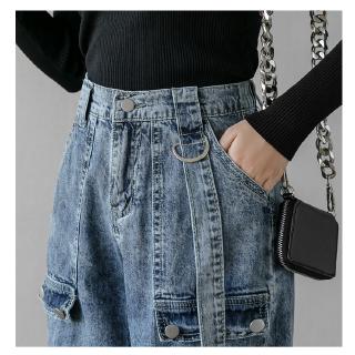 quần jeans nữ lưng cao ống đứng