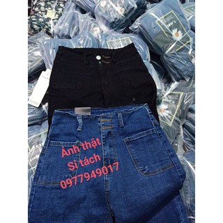 (sale) Quần jean nữ cạp siêu cao, 2 khuy (video+ảnh thật) (video+ảnh thật)