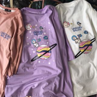 Áo thun tay lỡ Unicorn galaxy💐💐😚🍑💖