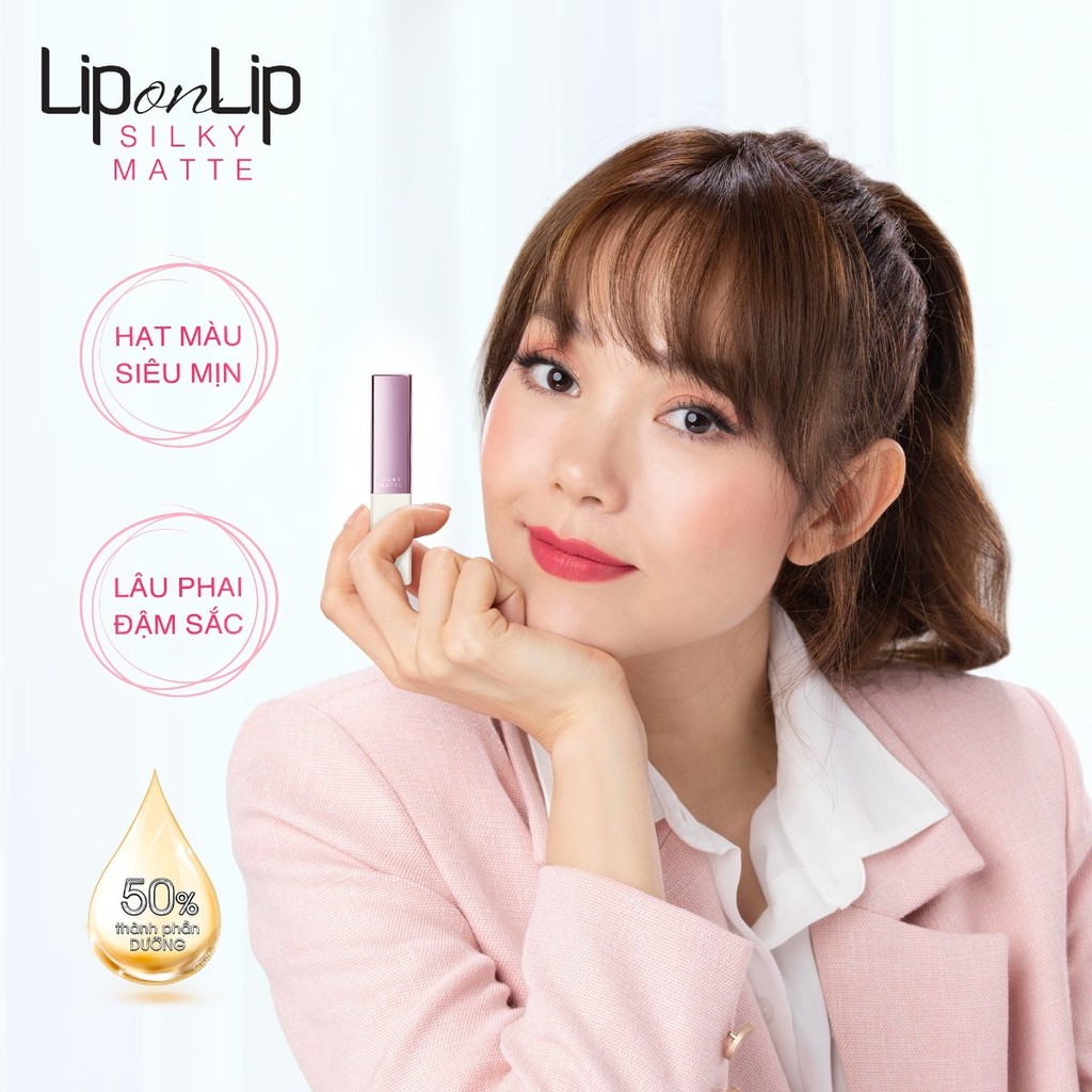 Son lì siêu mịn dưỡng tối ưu Lip On Lip Silky Matte 2,2g