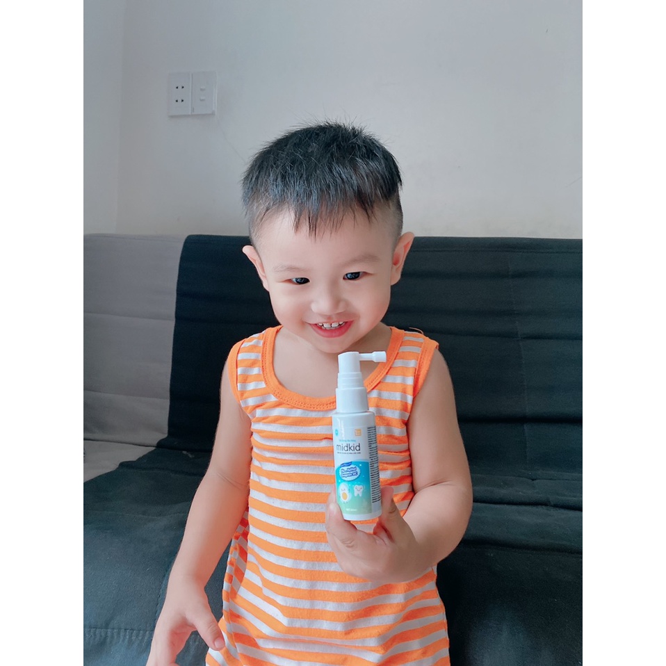 Xịt chống sâu răng cho bé Midkid - Bảo vệ men răng, giúp răng chắc khoẻ chai 30ml