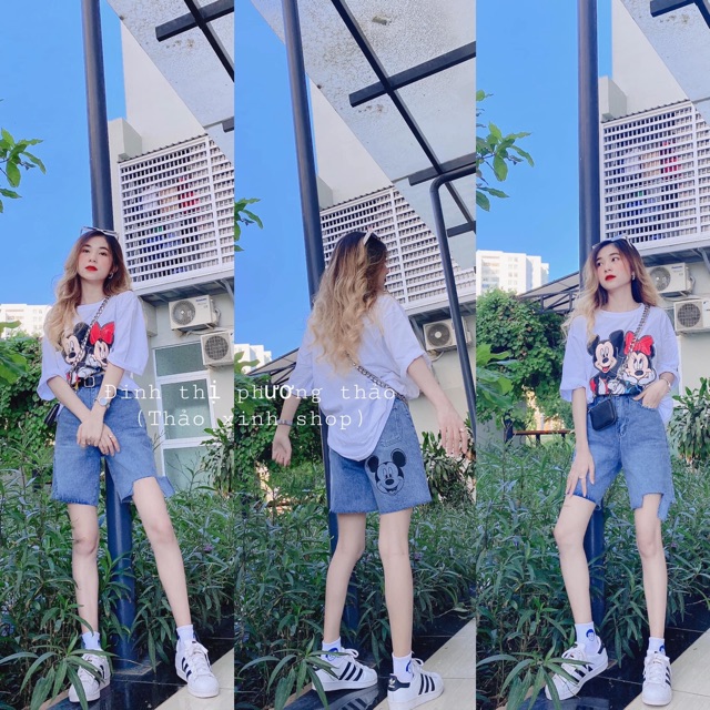 Quần jean ngố mickey Style ulzzang, mạc tami ( kèm video )