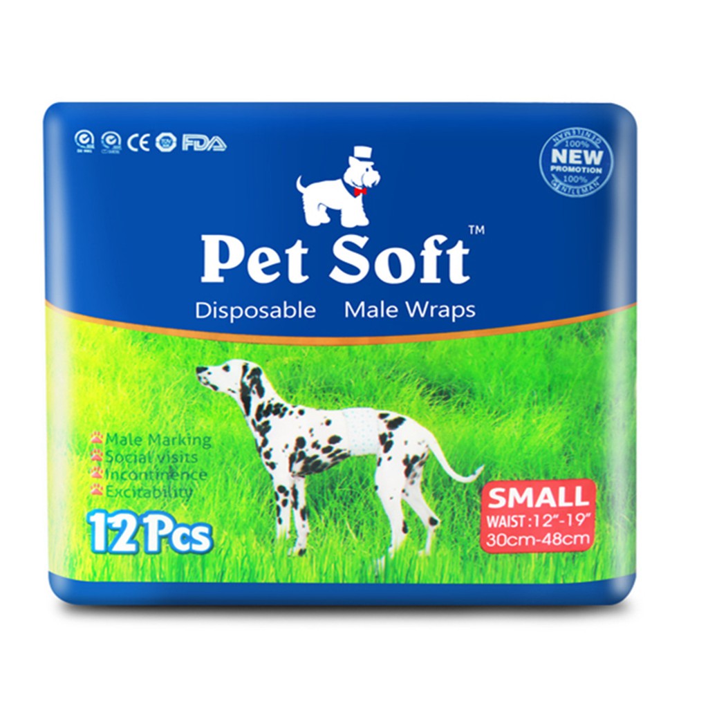 Bỉm vệ sinh cho chó đực Pet Soft 1 bịch 12 chiếc - Nhà Mèo Shop