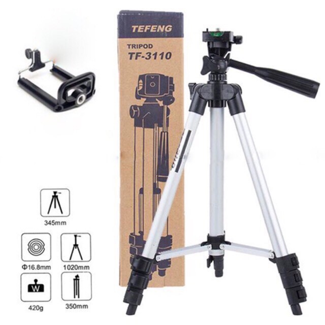 Bộ giá đỡ điện thoại, máy ảnh tripod 3110 ( Tặng kẹp Điện thoại)