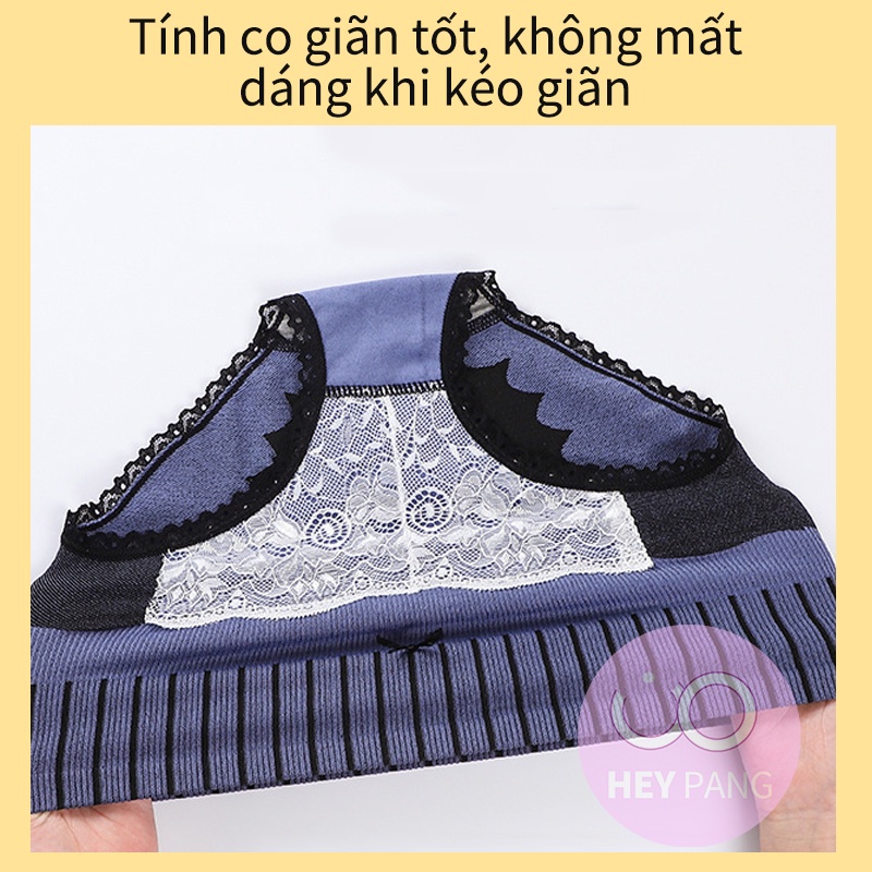Quần lót nữ cạp cao nâng mông gen bụng phối ren HEYPANG Quần chip nữ cotton kháng khuẩn mềm mại thoáng khí VN001