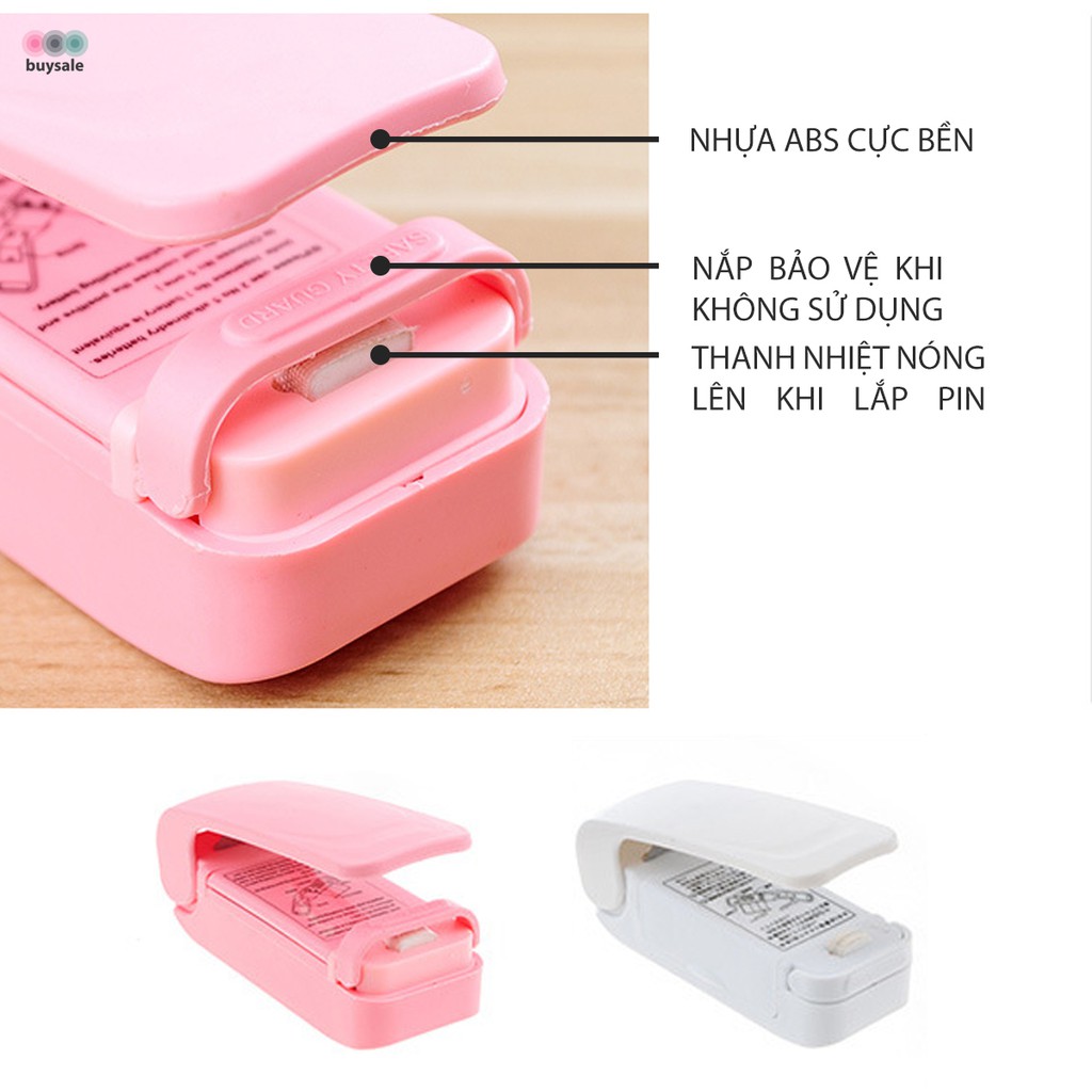 Kẹp hàn miệng túi dùng pin 3A giúp bảo quản thực phẩm trong nhà bếp (không bán kèm theo pin) - buysale - BSPK131 | WebRaoVat - webraovat.net.vn