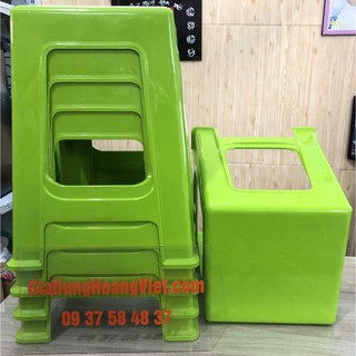 Combo 5 Ghế Nhựa Cao Đại Xanh Lá