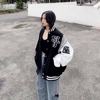 Áo bomber kaki phối len