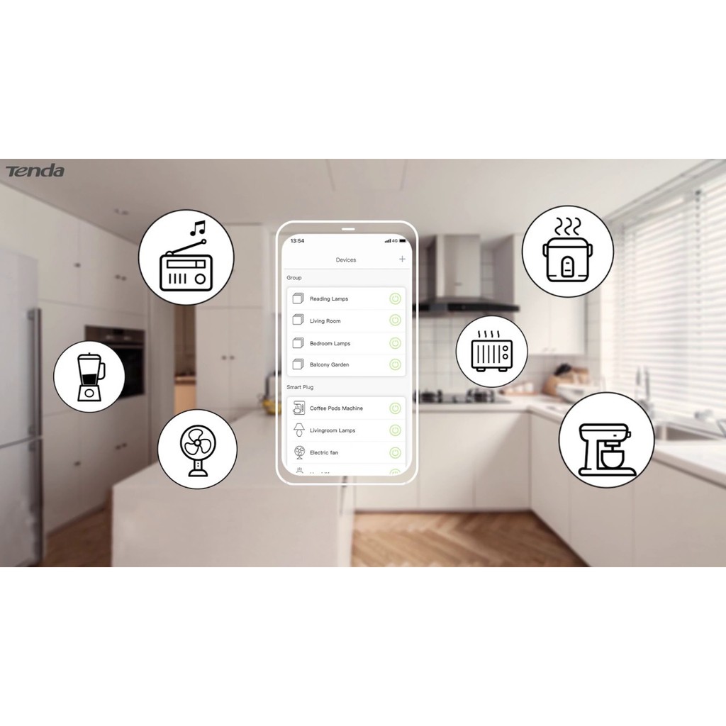 (Bảo hành chính hãng 2 năm), Ổ cắm Wifi Thông minh Tenda Beli SP3, thiết kế hiện đại , sang trọng