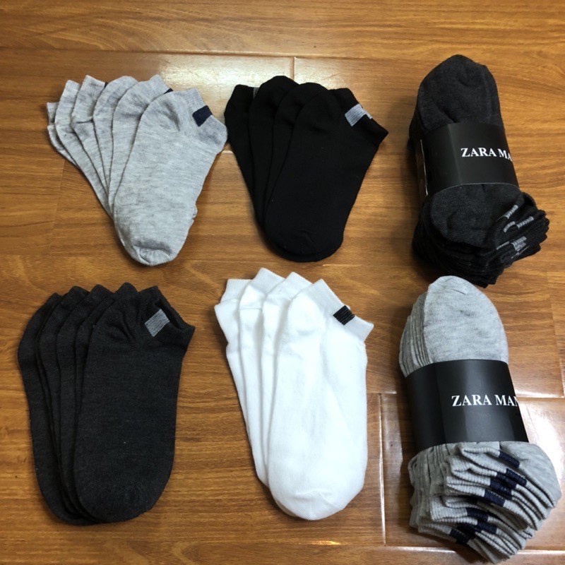 Tất cổ ngắn trơn nam 4 màu chất cotton đẹp thoáng mát