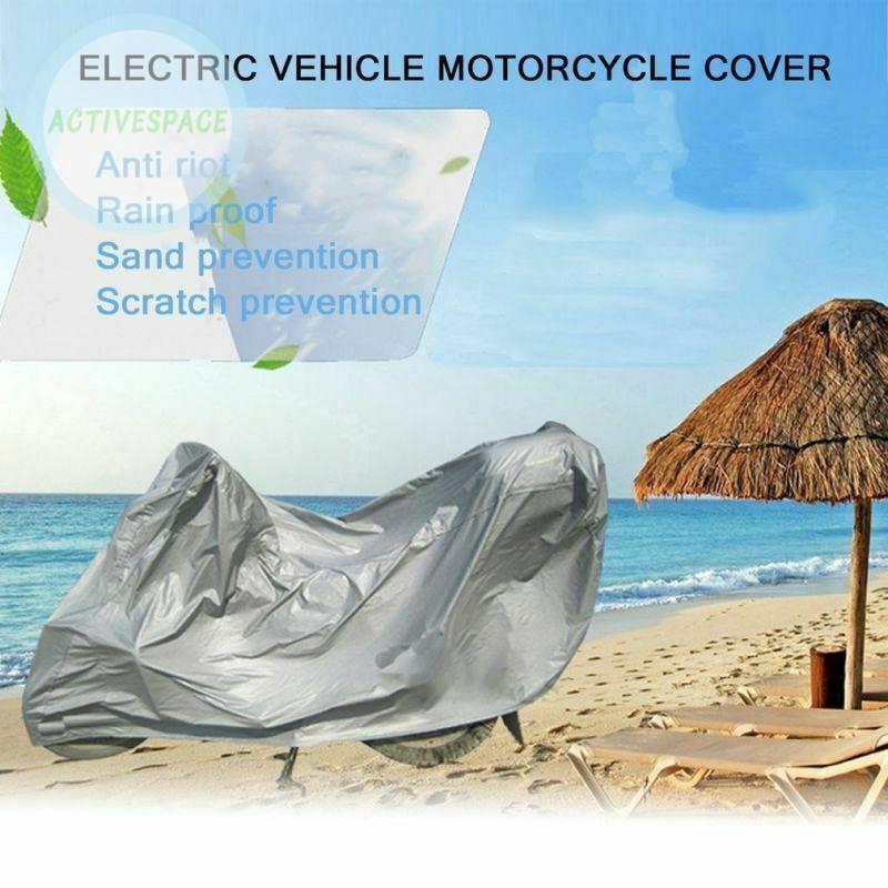 Motorcycle Protective Cover Accessory Rain&amp;Dust PEVA Silver gray 200*100cm Replacement Waterproof Bike Scooter