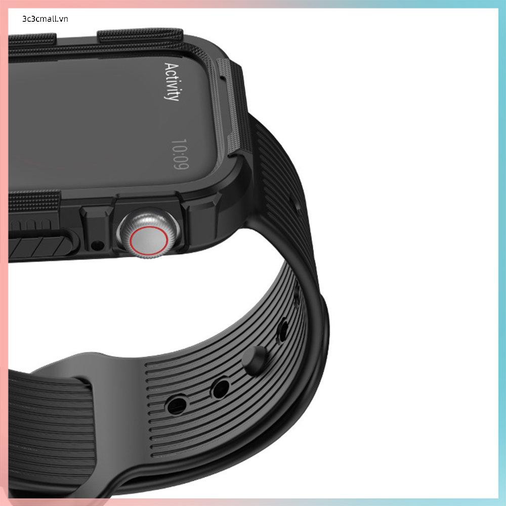 ✨chất lượng cao✨ for Apple Watch TPU case transparent integrated strap accurate hole position Comprehensive protection quick pressing