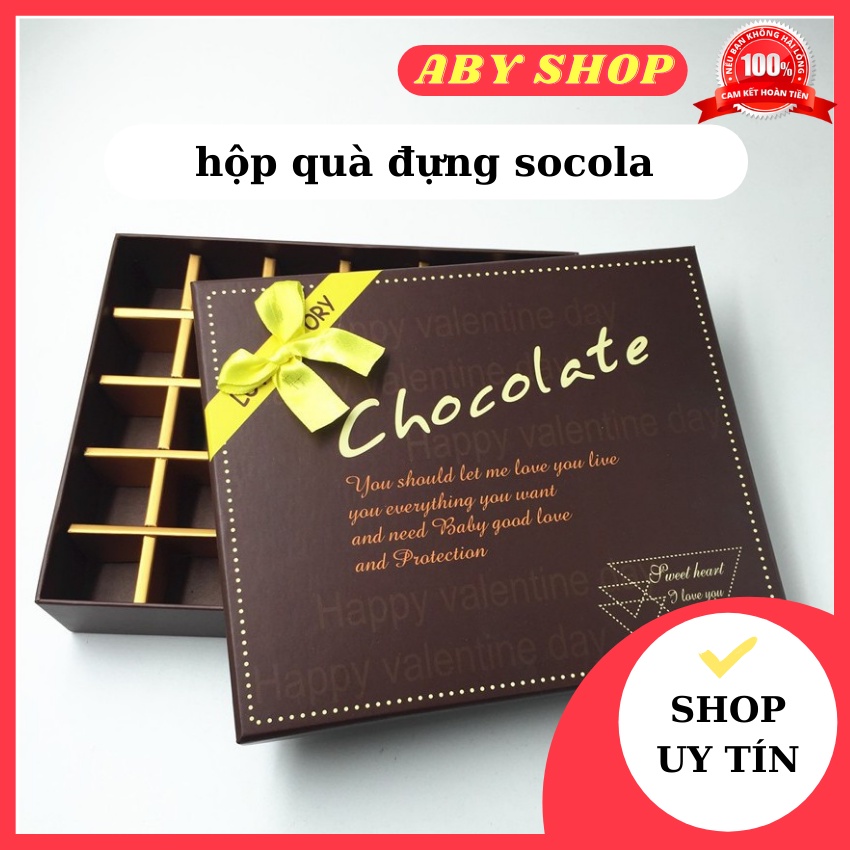 Hộp quà ⚡ GIÁ TỐT NHẤT ⚡ hộp quà đựng socola chữ nhật 30 viên màu sắc họa tiết bắt mắt