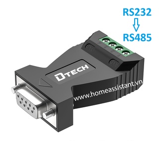 Bộ chuyển đổi rs232 to rs485 rs422 modbus db9 dtech dt9001 hass plc chuẩn công nghiệp