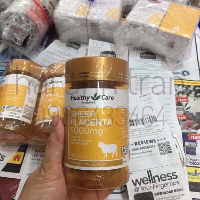 VIÊN UỐNG NHAU THAI CỪU HEALTHY CARE SHEEP PLACENTA 5000MG