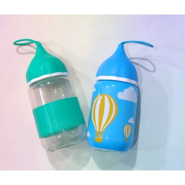 Bình nước khí cầu 300ml BN22 thuỷ tinh bình nước cute chai nước dễ thương