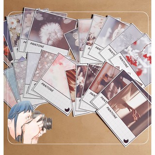 bộ sticker dạng pantone dùng trang trí sổ nhật ký, planner, góc làm việc, học tập...