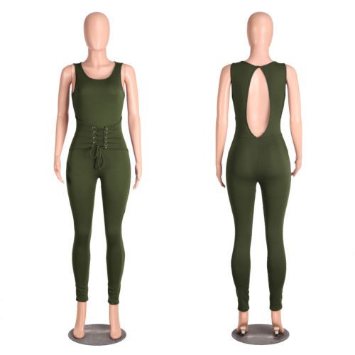 NFW♥Women's  Lace-up Clubwear Playsuit Bodysuit Party Jumpsuit & Romper Bandage Long Trousers | BigBuy360 - bigbuy360.vn