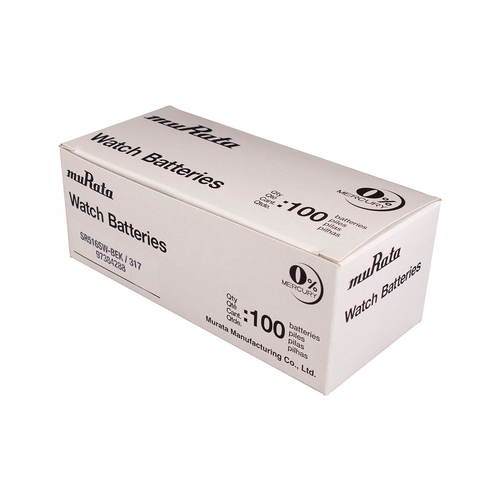 Pin đồng hồ MURATA Sony 317 SR516SW oxit bạc Made in Japan chính hãng