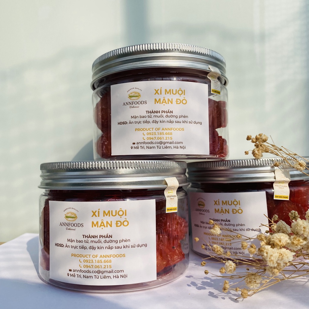 Xí Muội Mận Đỏ Xí Muội Mận Đỏ Giòn Dẻo Chua Ngọt Thơm Ngon Bá Cháy  - Annfoods