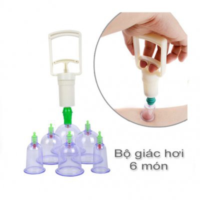 Bộ Giác Hơi Hút Chân Không 6 Món Không Dùng Lửa Tiện Lợi