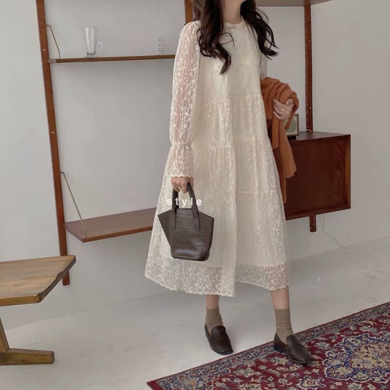 Đầm Nữ Chất Ren Dáng Babydoll Hàng Quảng Châu M012-Violet