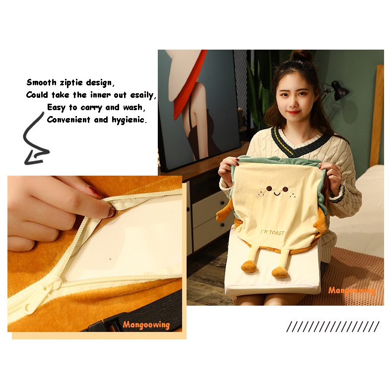 Gối Tựa Lưng Hình Bánh Mì Nướng 35*32cm