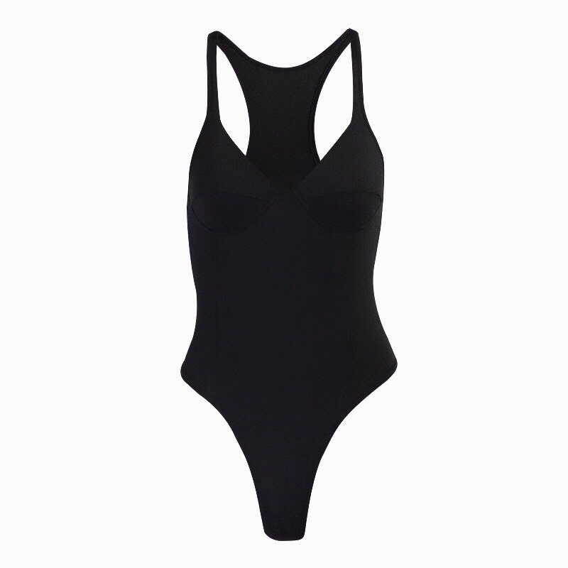 Áo bodysuit hai dây cúp ngực thun co giãn tôn dáng OUTISCLOSET | BigBuy360 - bigbuy360.vn