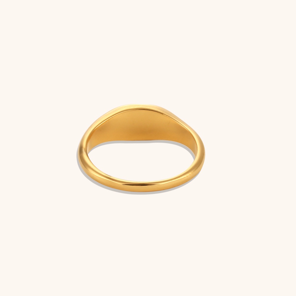 Nhẫn Thép Không Gỉ Mạ Vàng 18K Hình Số May Mắn