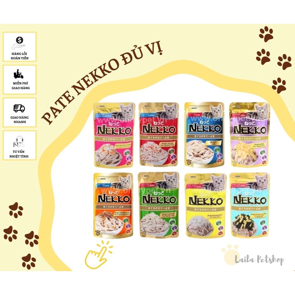 Pate mèo Nekko nhập Thái Lan  gói 70 gram ❤ FREESHIP ❤