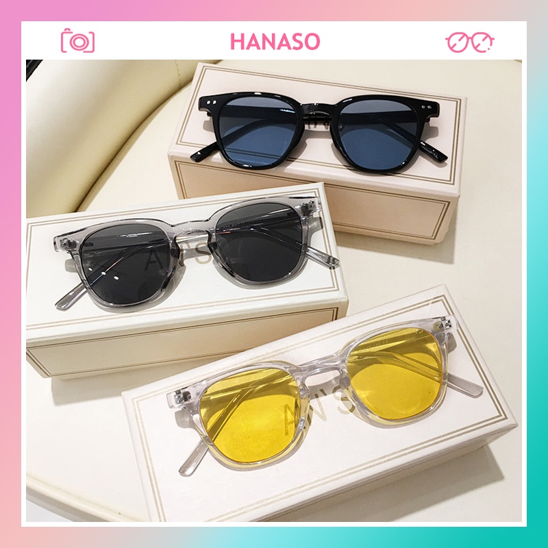 Kính râm mát GM thời trang nam nữ HANASO chuẩn UV400 chống bức xạ nhiều màu cá tính đi biển kỷ yếu đẹp giá rẻ 243