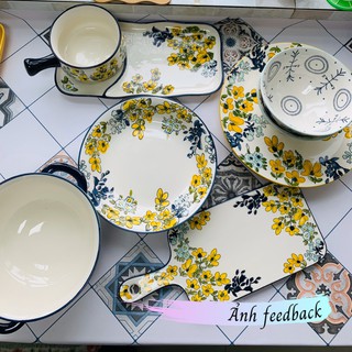 Đĩa sứ decor , đĩa sâu lòng bầu dục Fiore