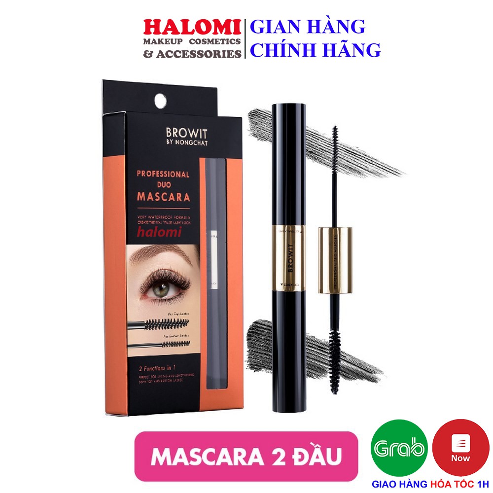 Mascara Browit Nongchat 2 Đầu Professional Duo Mascara 4 + 4g SEXY BLACK