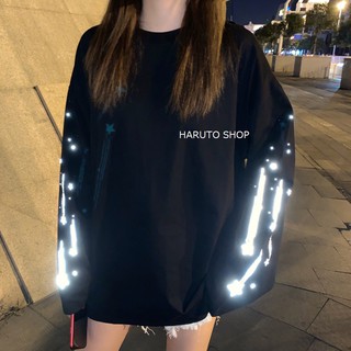 Áo thun phản quang nam nữ 2 màu đen trắng