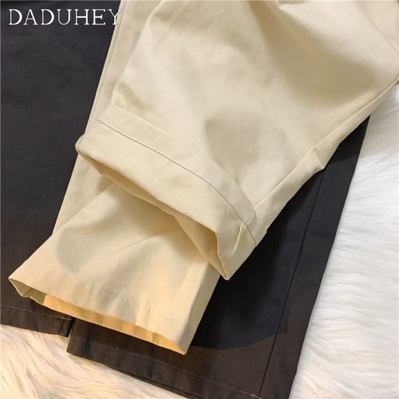 DaDuHey Men's Thin Multi-Pocket Loose Casual Pants 2022 New Fall Korean Trend Fashion Pants