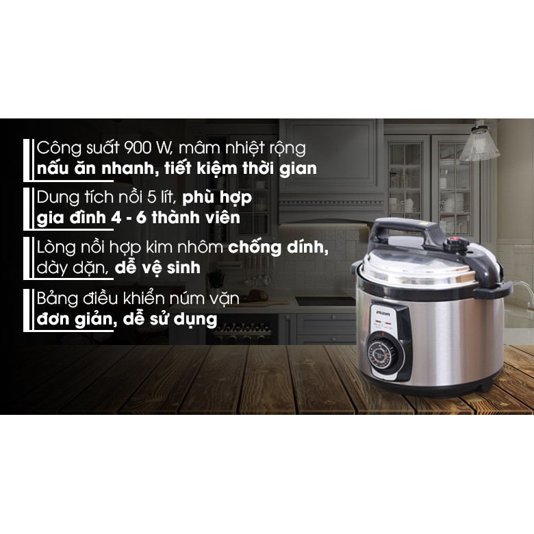 NỒI ÁP SUẤT PHILIPS HD2103/66 - Hàng Chính Hãng