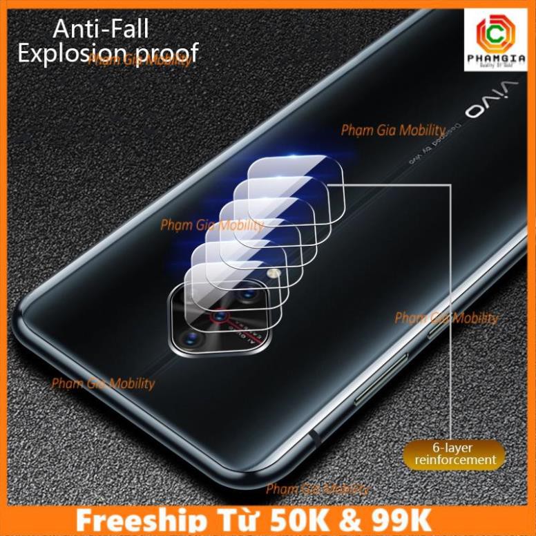 Set combo 2 Dán Cường Lực Camera Sau Vivo S1 Pro (2 Miếng) siêu dẻo nano, siêu bền và trong
