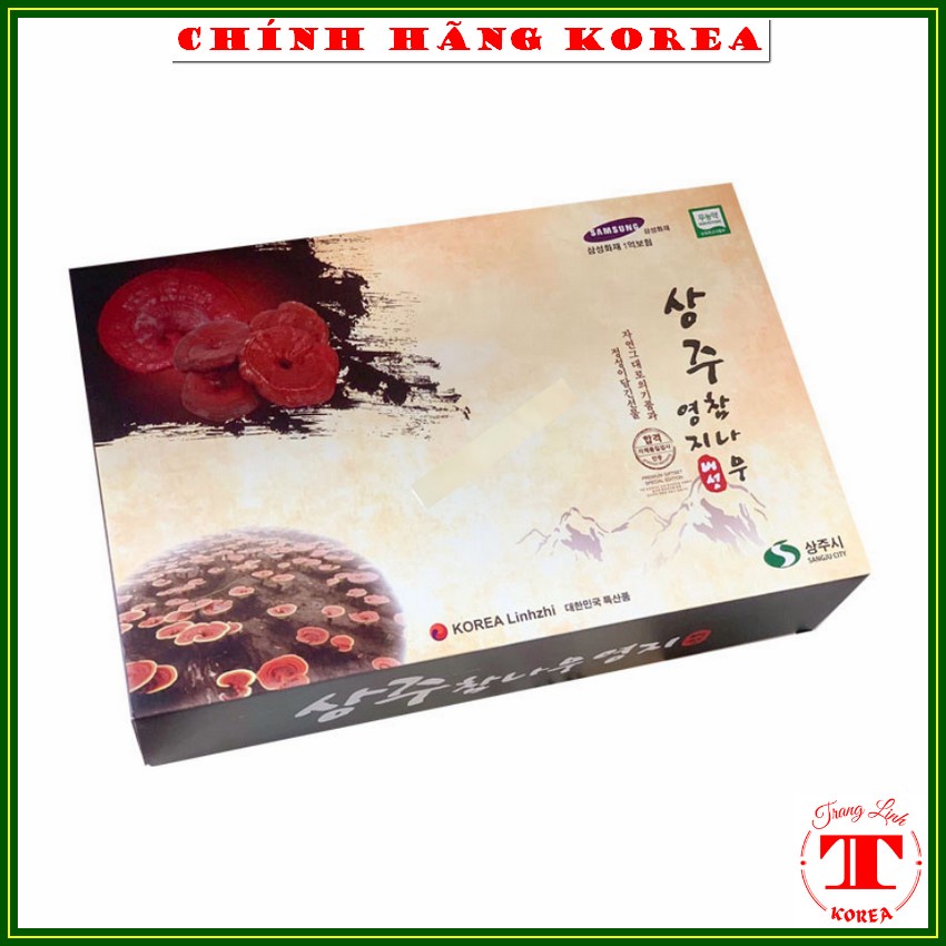 Nấm linh chi hàn quốc SANGJU CITY thượng hạng, hộp 1kg - Thải độc gan, thanh lọc cơ thể, phòng ung thư - tranglinhkorea