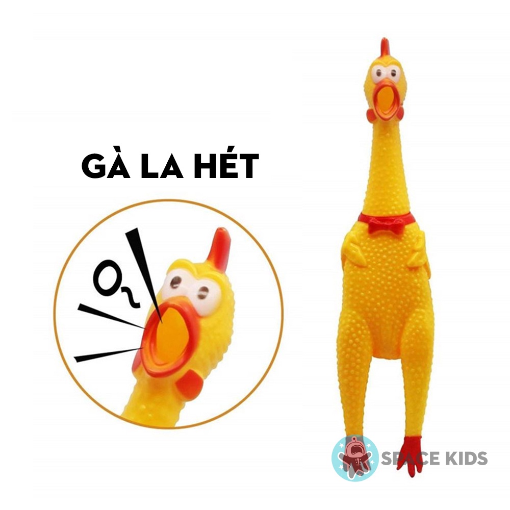 Đồ chơi Con gà la hét, gà a lử, gà bóp kêu shrilling chicken phát ra âm thanh vui nhộn cho bé