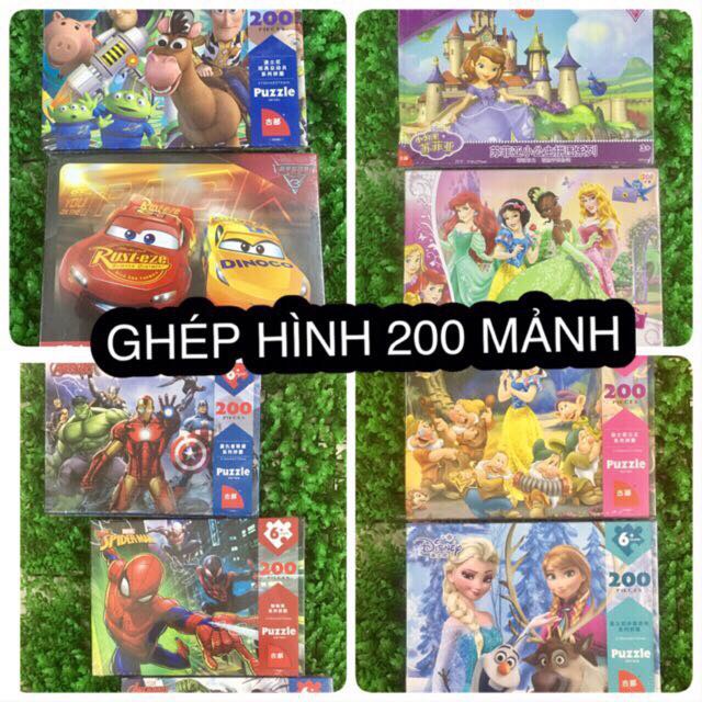 GHÉP HÌNH 200 MIẾNG NHIỀU MẪU