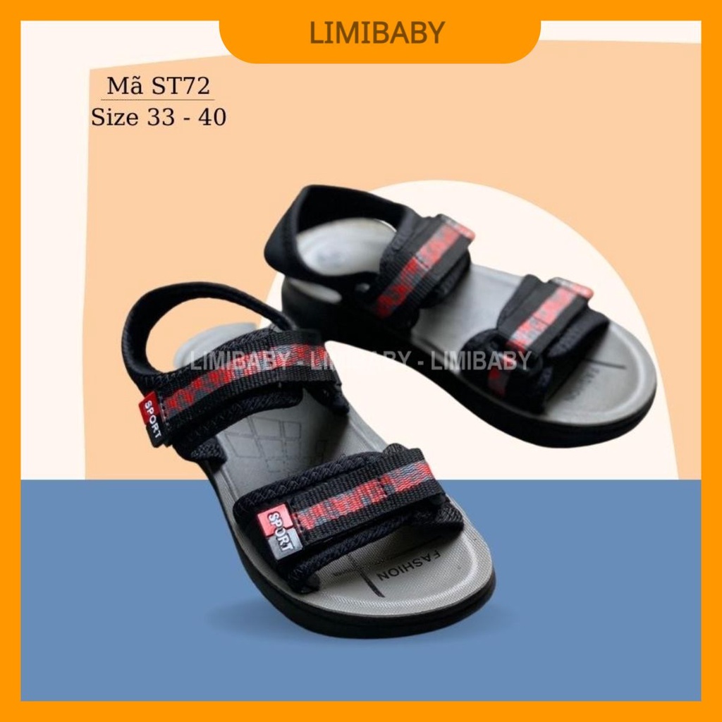 Dép sandal bé trai - Quai hậu học sinh siêu nhẹ kháng khuẩn cho bé đi học đi biển khỏe khoắn và năng động ST72