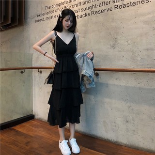 [Thanh Lý] D93 - Đầm Bigsize 2 Dây Xoè Tầng