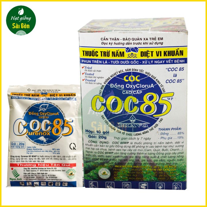 Thuốc Trừ Bệnh Coc85 WP (Gói 20g), thuốc trừ bệnh góc đồng coc 85