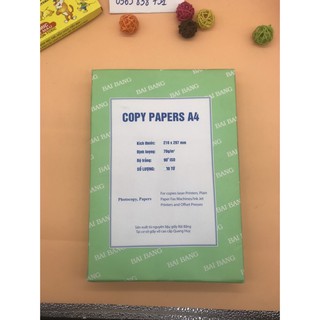 Giấy Photo A4 Quang Huy - Giấy trắng In Bãi Bằng Cao Cấp 70mgs (350 Tờ) dày dặn