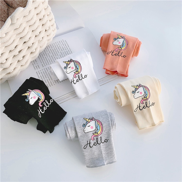 Quần Legging Họa Tiết Hoạt Hình Thời Trang Mùa Hè Cho Bé Gái 2-7 Tuổi