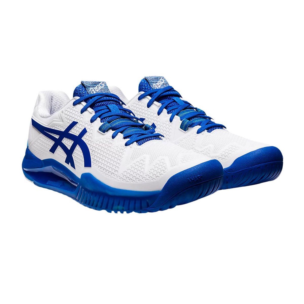 Giầy Tennis Asics Gel Resolution 8 White/Tuna Blue (1041A345-960)