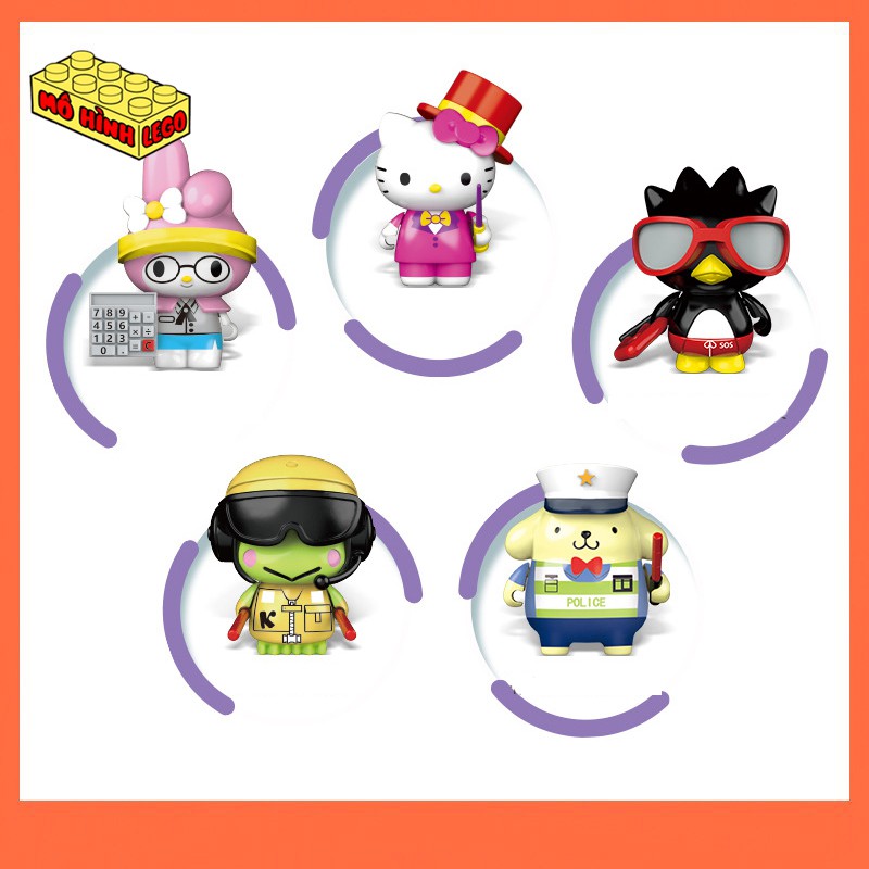 Đồ chơi lắp ghép lego giá rẻ mô hình minifigues nhân vật hoạt hình Hello kitty (giao ngẫu nhiên)